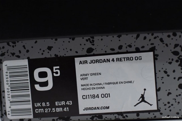4 Laser CI1184-001 Jordan Air Black Retro 0810